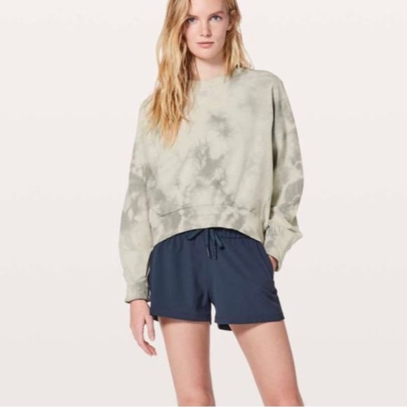Lululemon It’s A Wash Long Sleeve Pullover Tie Dye Sweatshirt Cropped Sweatshirt - Picture 3 of 12